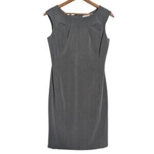 Calvin‎ Klein Gray Sleeveless Sheath dress size 10